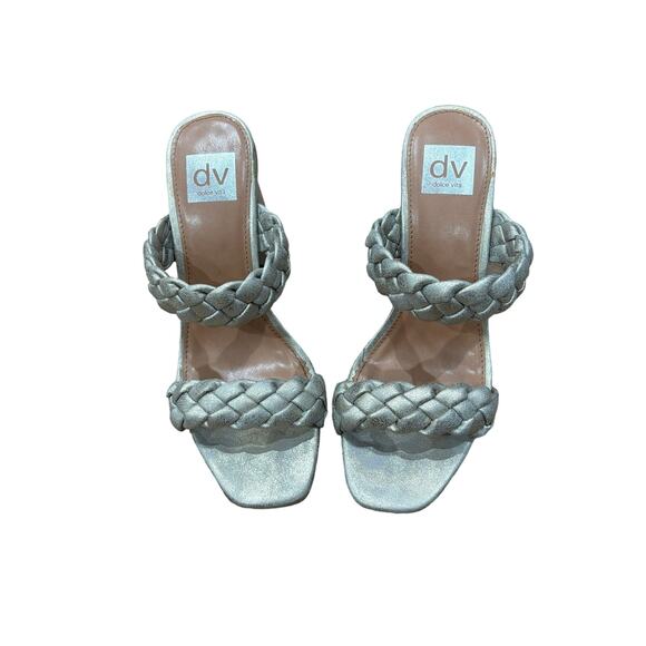 Dolce Vita Peggy Heels Braided Straps Platform Sandals Gold 8 - Picture 2 of 7